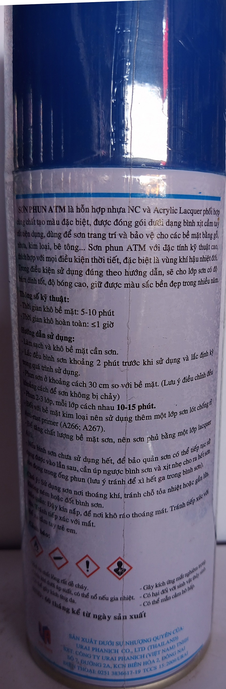 Sơn Phun ATM 400ML Đen Bóng (A210)