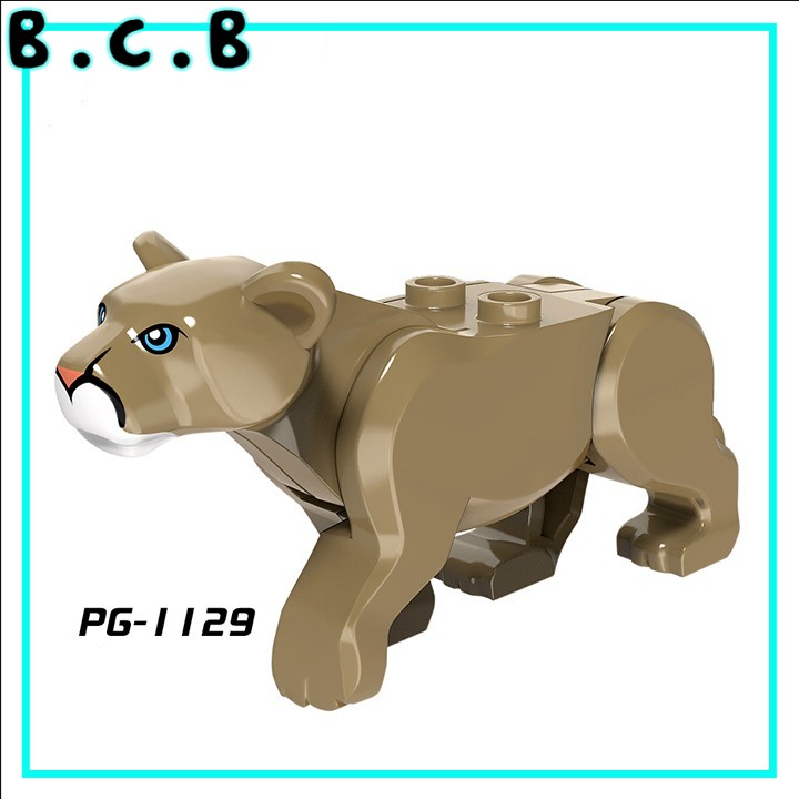 Mô hình báo đốm đồ chơi lắp ráp động vật rừng xanh minifigure animal báo & hổ pg1045-pg1048