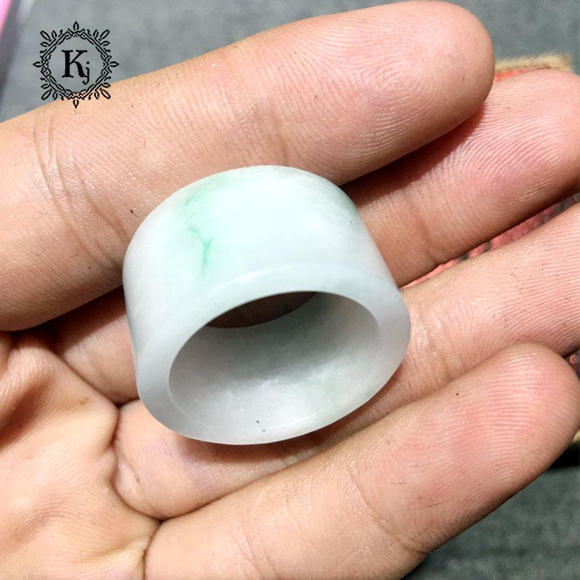 Nhẫn phong thủy càng long jade a bản vuông cho nam - mạnh mẽ - phong thủy - bảo hành trọn đời