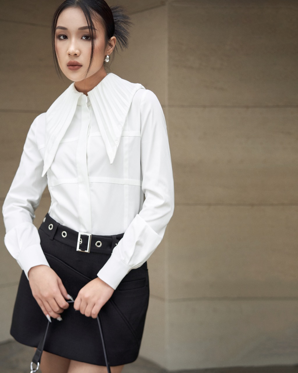Áo sơ mi form rộng cách điệu - ESTHER STUDIOS Cascade Shirt