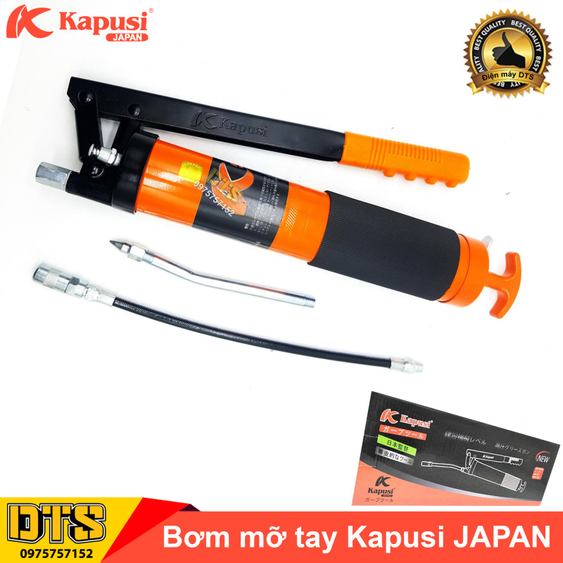 Bảng giá Bơm mỡ tay Nhật Kapusi JAPAN, không e mỡ khi bơm, 2 ti ép cho mỡ ra nhanh và nhiều hơn