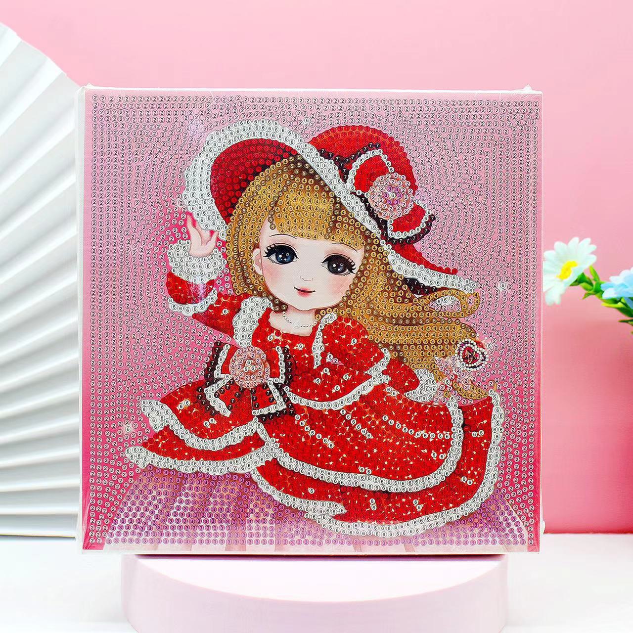 Tranh đính đá công chúa size 20x20  NGỌC THỊNH