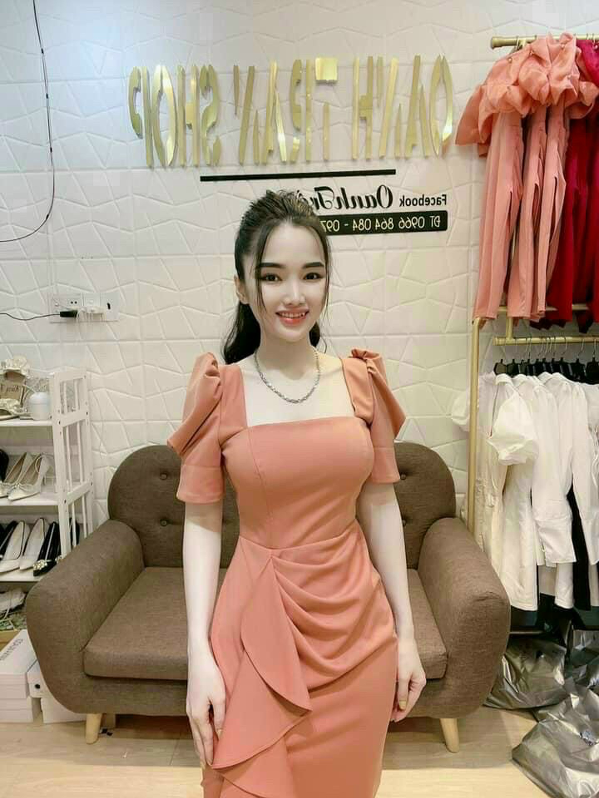 / đầm tay phồng bèo lai xếp ly mẫu mới mặc dự tiệc siêu xinh tt21