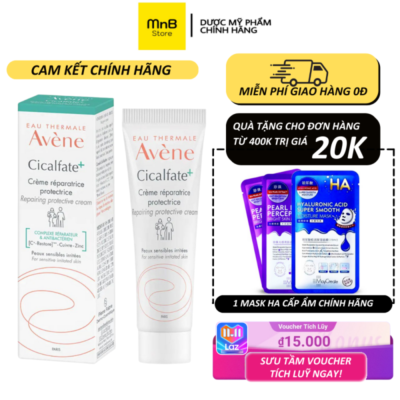 Kem phục hồi Avene Cicalfate Restorative Skin Cream làm lành sẹo và cấp ẩm cho da 40ml nhập khẩu