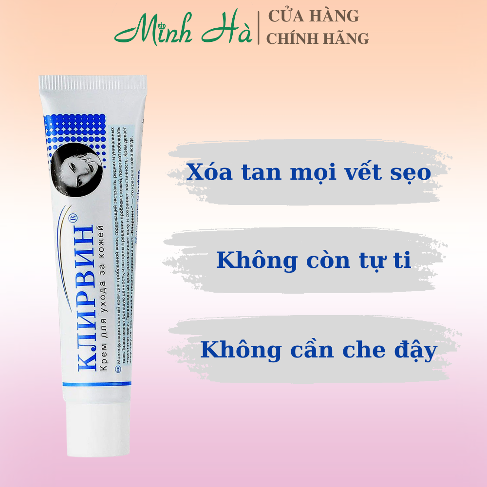 Kem mờ sẹo Nga Klirvin 25g mờ sẹo, mờ rạn da