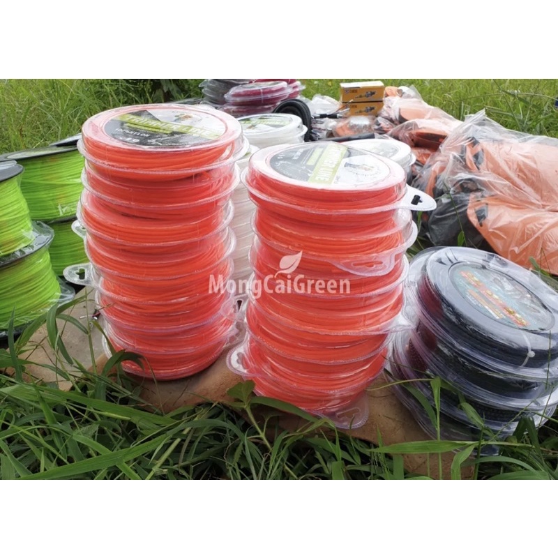 Cuộn Cước Cắt Cỏ Vuông Tròn 3-4mm 60m 05kg (loại tốt)