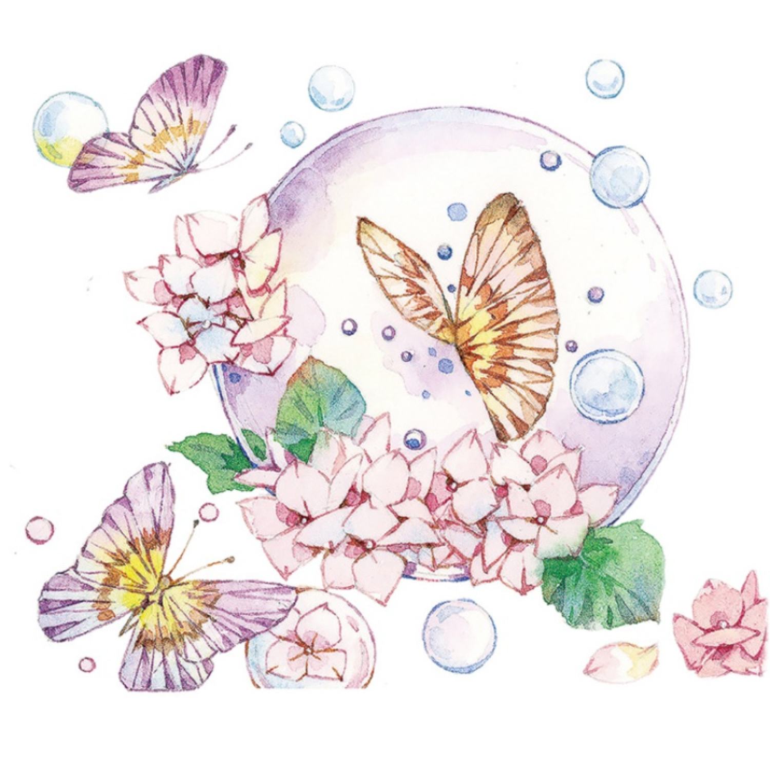 [chiết] washi tape hoa cẩm tú cầu