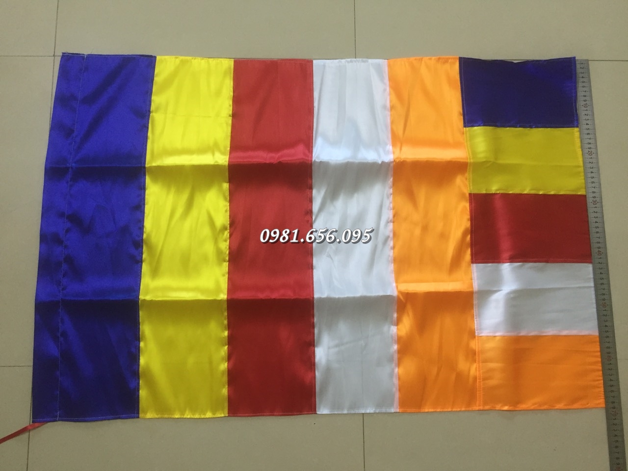 Cờ Phật Giáo Kích thước 0.7x1.1m