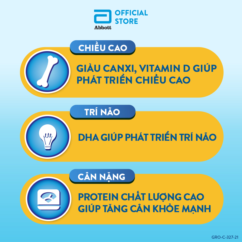 Sữa bột Abbott Grow 2+ Hương Vani  1.6kg