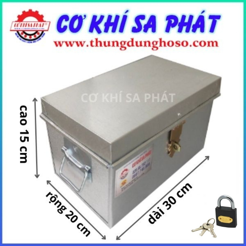 Thùng tôn, hòm tôn nhỏ đựng đồ cá nhân (Kích thước 30 X 20 X 15cm)
