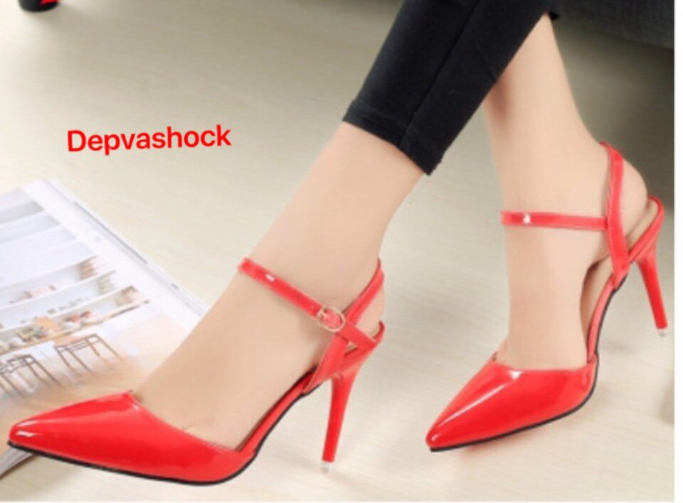Giày cao gót 7p bít mũi hở hậu bigsize