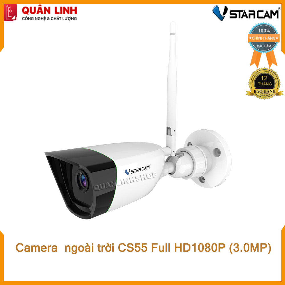 Camera IP wifi hồng ngoại ngoài trời Vstarcam CS55 Full HD 1080P 3MP