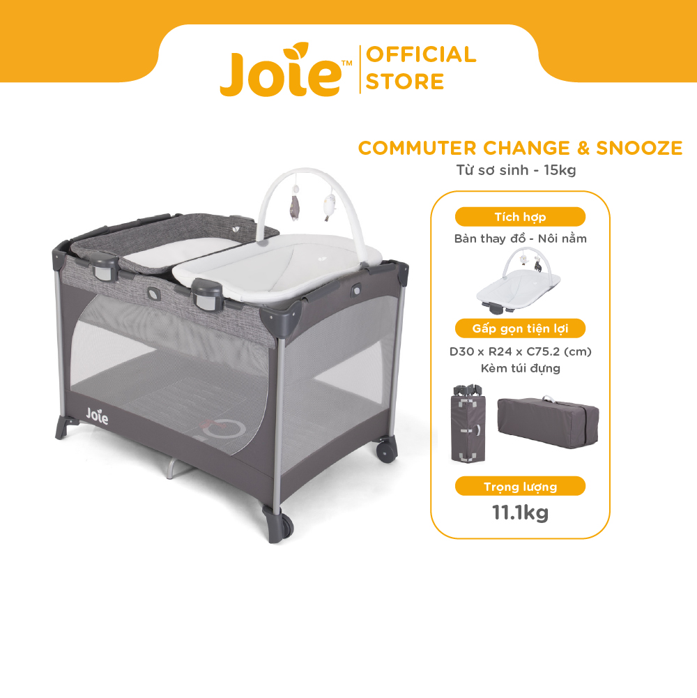 Giường cũi trẻ em Joie Commuter Change & Snooze