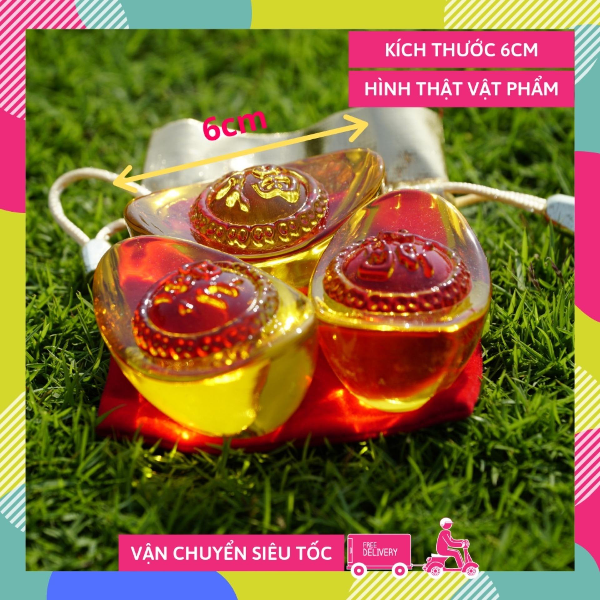 Thỏi Vàng phong thủy Thần Tài tài lộc Kim Nguyên Bảo -  Lớn 6x3.5x3cm