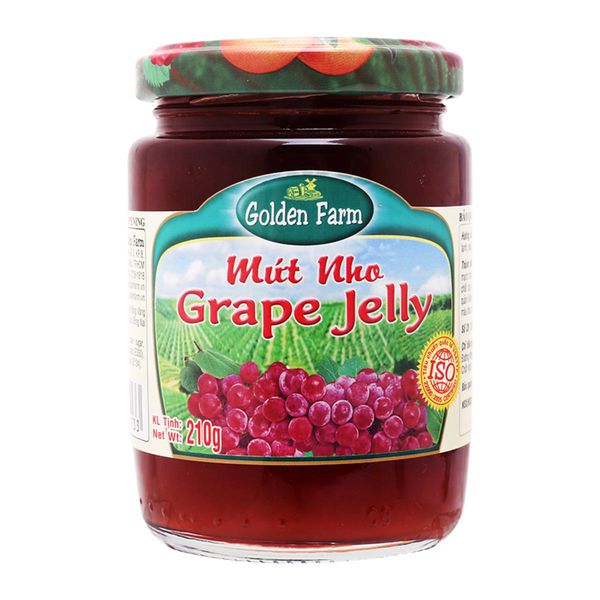 Mứt nho/grape jelly 210g hiệu golden farm