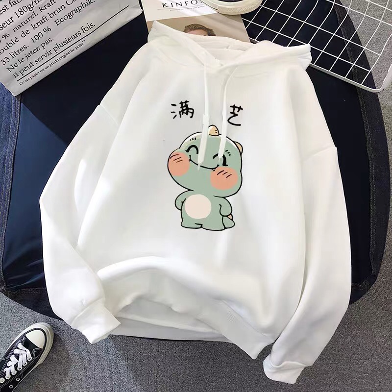 ÁO HOODIE ĐÔI, SET ÁO HOODIE IN HÌNH KHỦNG LONG GIẬN DỖI CUTE ( CÓ BÁN LẺ )