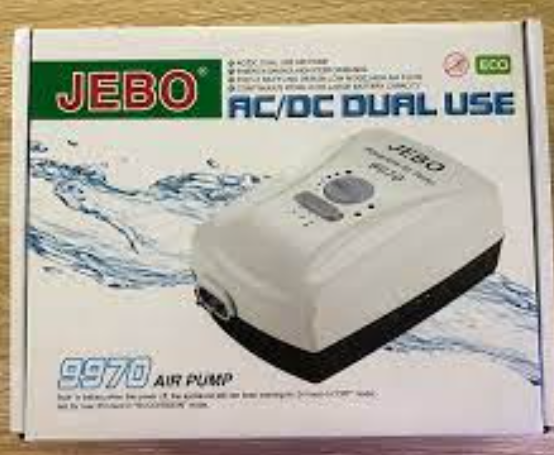 Máy oxy dự trữ đện năng phòng cúp điện cho bể cá jebo 9950
