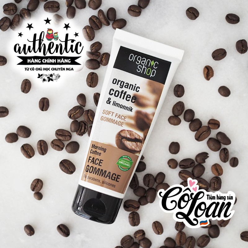 Kem tẩy tế da chết mặt hương cà phê Organic Shop 75ml giá rẻ