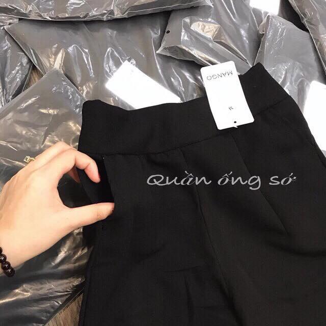 [HCM]QUẦN ĐEN ỐNG RỘNG LƯNG CAO