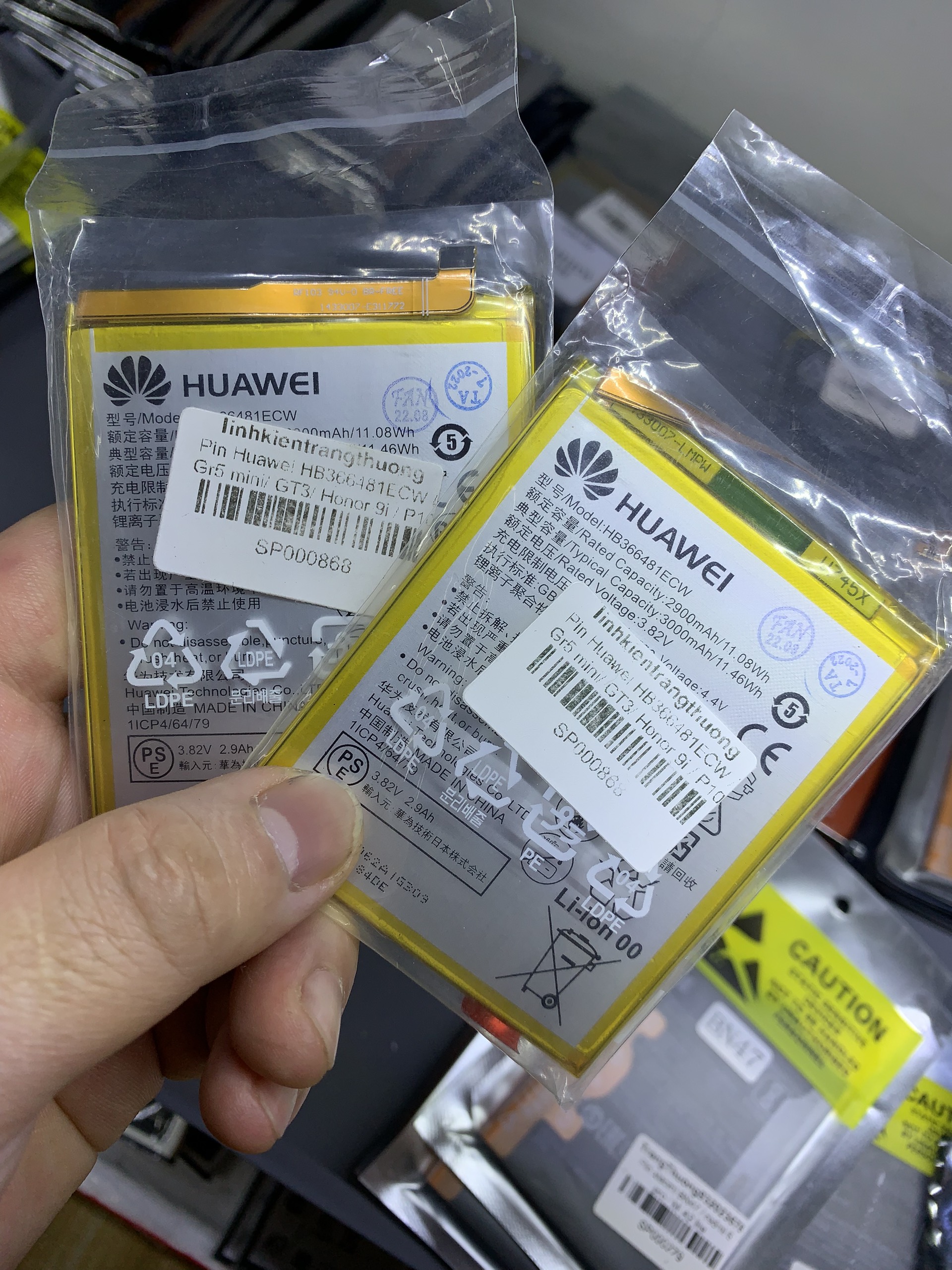 Pin huawei p9 / nova 3e / gr5 mini / y6 prime 2018 / y7 pro 2018, hb366481ecw