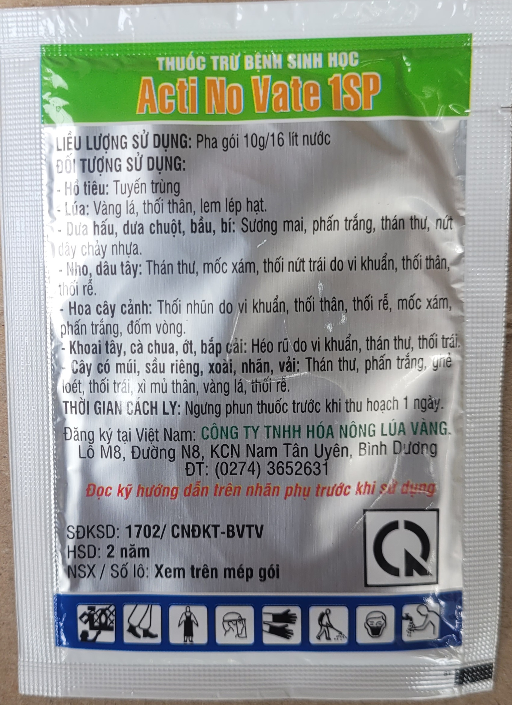 ACTINO VATE 1SP - THUỐC TRỪ BỆNH SINH HỌC