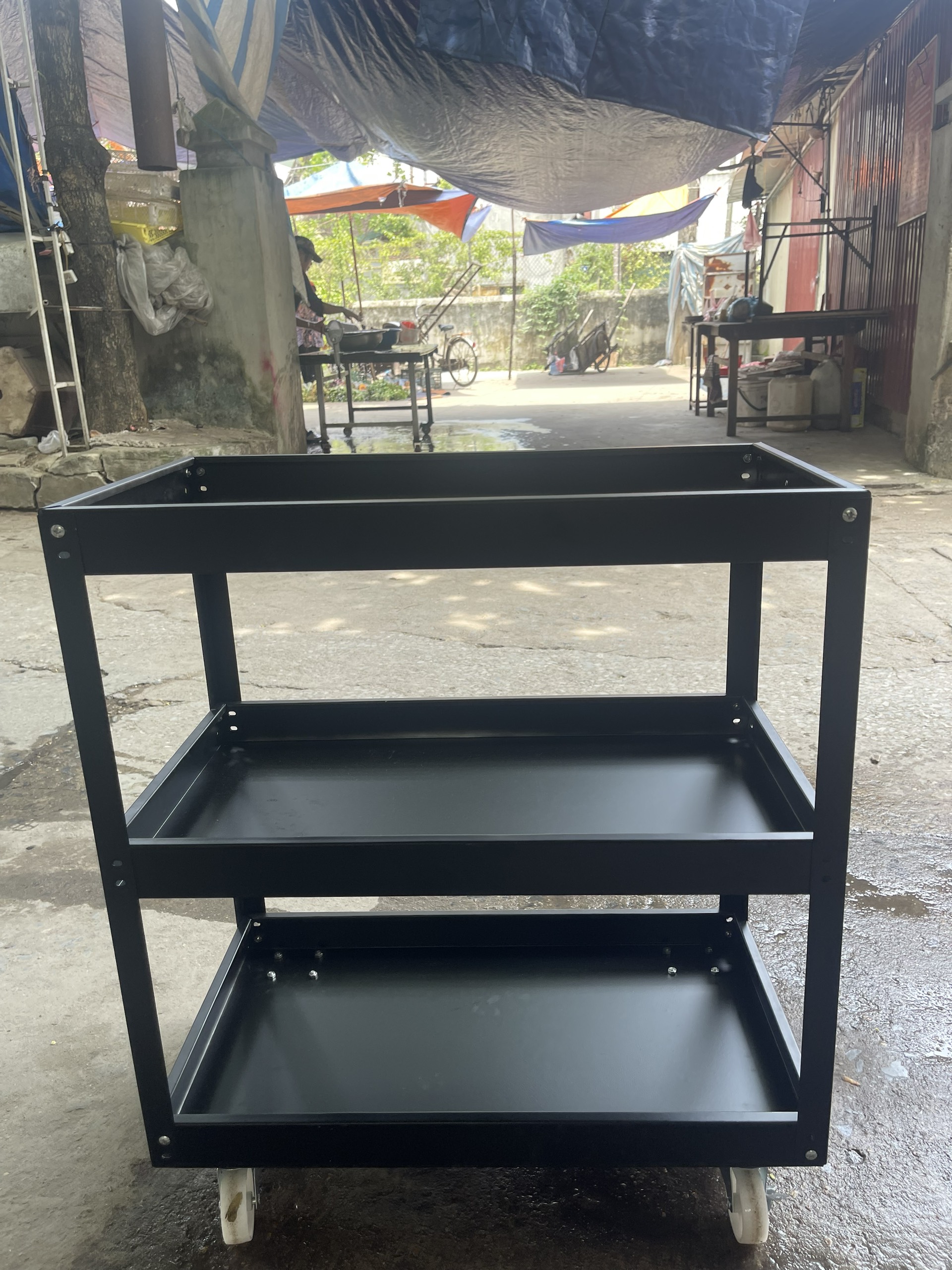 Tủ đồ nghề 3 tầng, xe đẩy Tủ Đồ Nghề sửa chữa Xe Máy Ô tô..., có bánh di chuyển dễ dàng