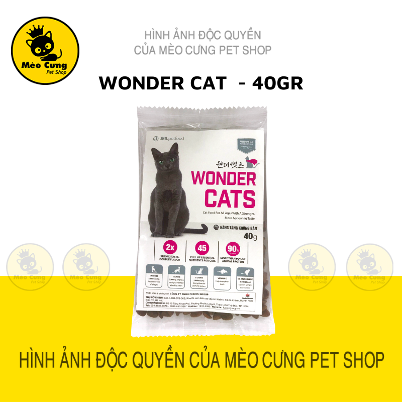 Thức ăn hạt cho mèo WONDER CAT mọi lứa tuổi 40g