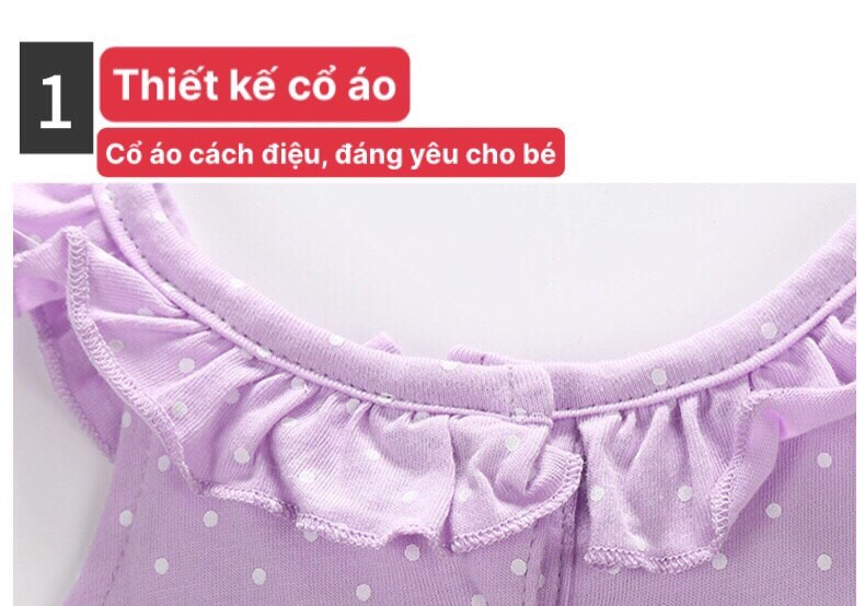 Bodysuit Hè Dễ Thương Cho Bé Gái Sơ Sinh