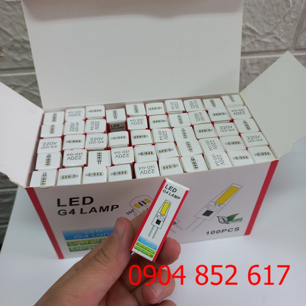 Bóng led ghim 2 chân siêu sáng G4 220v-3w