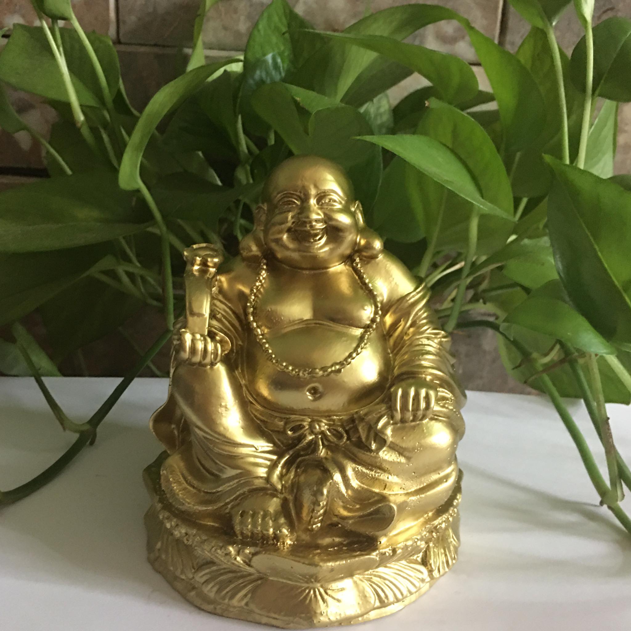 Tượng phật di lặc mang bình an vui vẻ cho mọi người chỉ 99k cao 13 cm x đế rộng 10 cm - Tượng phật di lặc