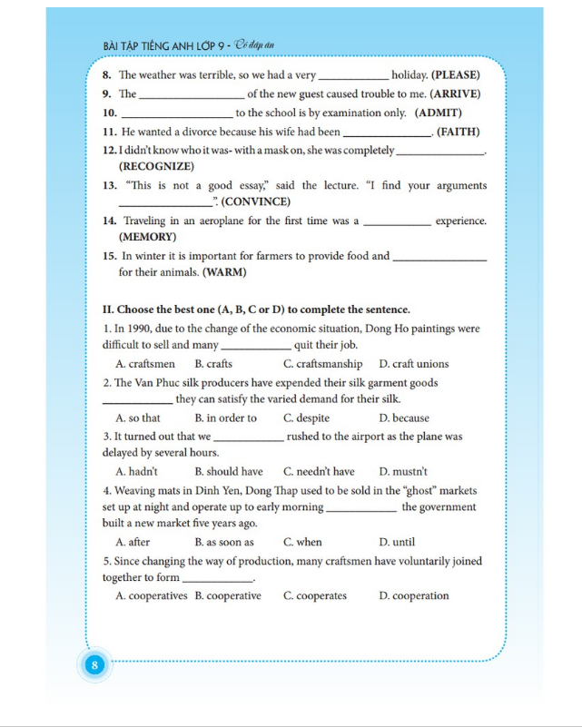 Sách - Bài tập tiếng Anh lớp 9 - Có đáp án (tái bản 01)