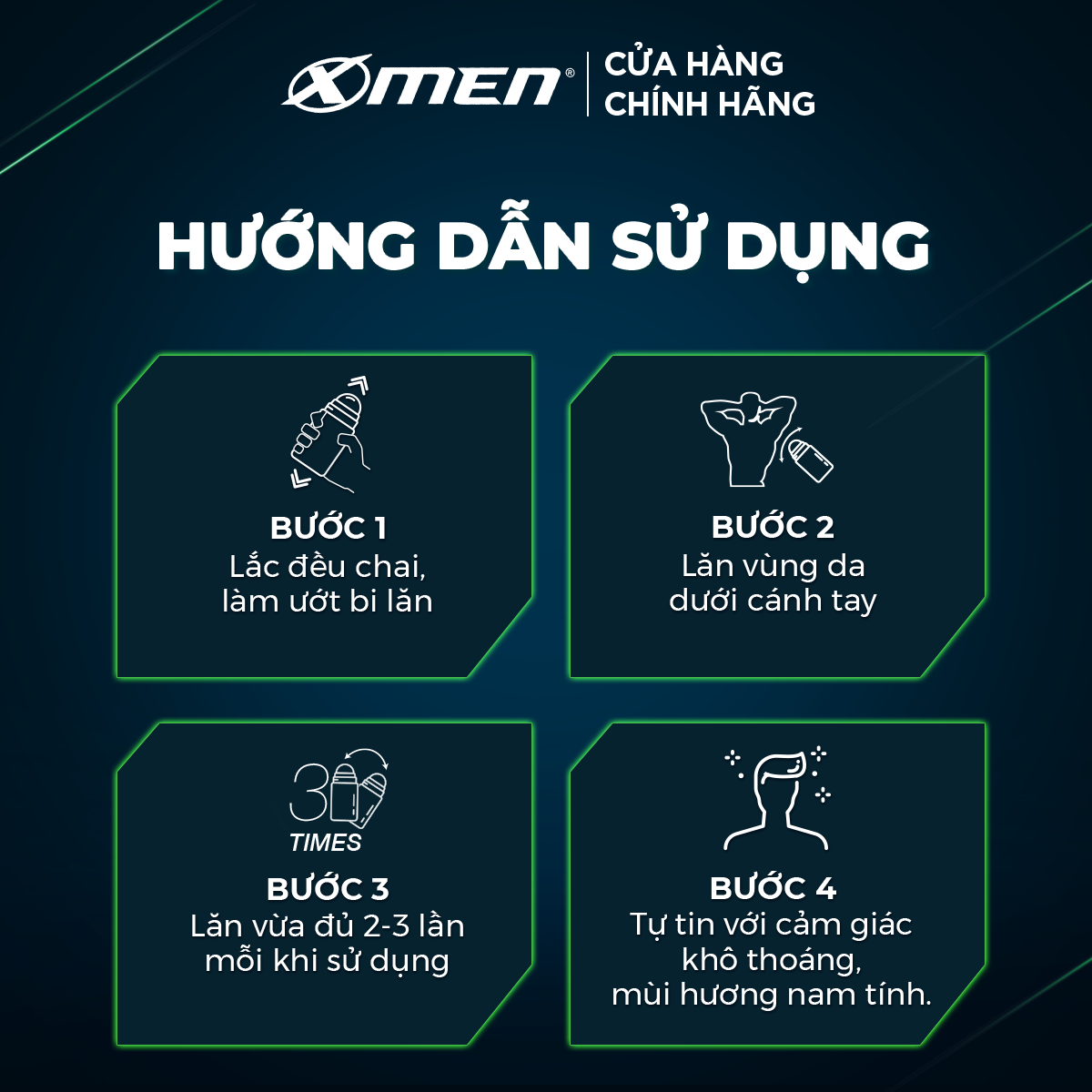 [Hàng tặng không bán] Lăn khử mùi X-men Wood 40ml