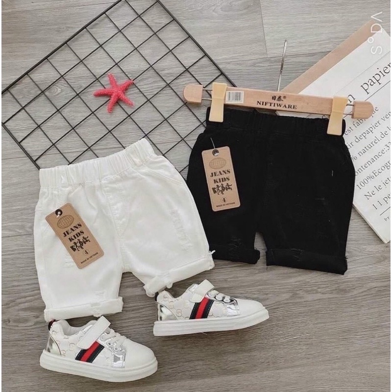 Quần shorts kaki rách bé trai siêu hot