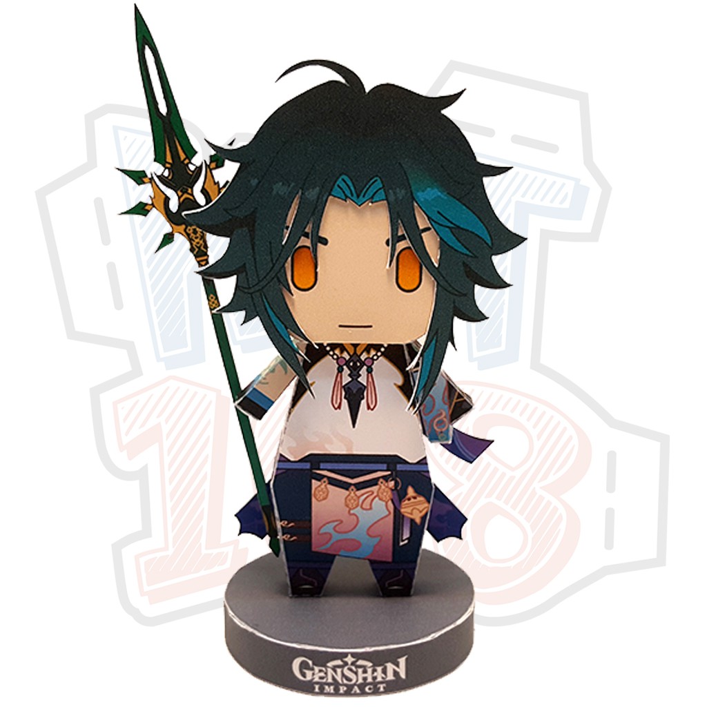 Mô hình giấy Anime Chibi Xiao - Genshin Impact