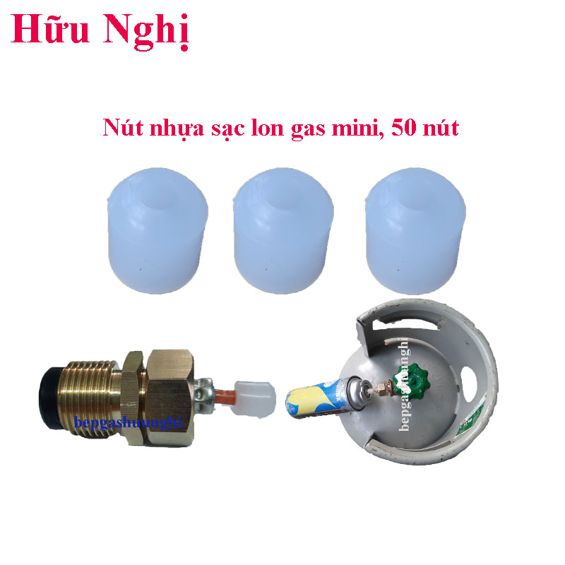 [HCM]Nút nhựa nối ti sạc lon gas mini 50 nút