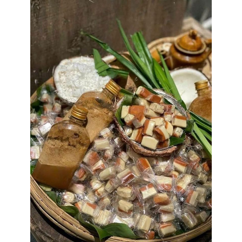 Kẹo dừa cà phê sữa dừa - kẹo dừa cà phê muối- đồ ăn vặt