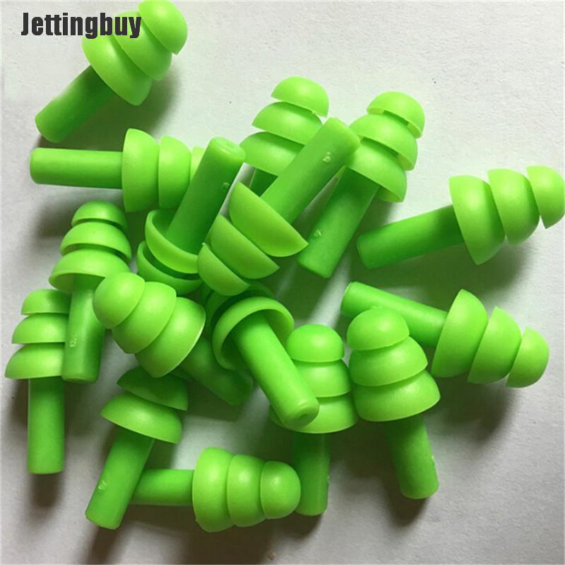 Jettingbuy 20Pcs Silicone Ear Plugs Anti Noise Snore Earplugs Comfortable For Study Sleep
