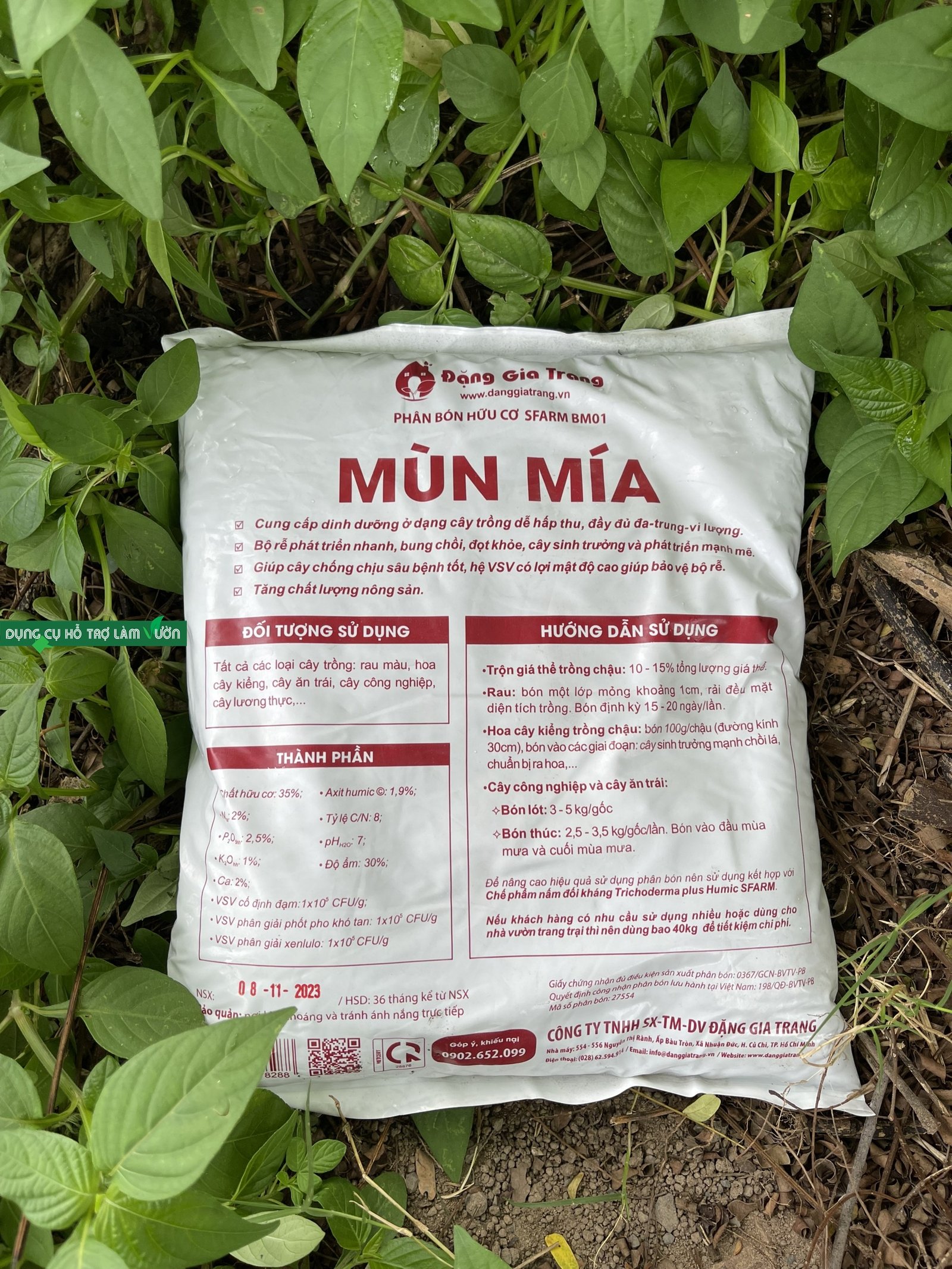 Phân Mùn mía Sfarm gói 2kg hoàn toàn tự nhiên tốt cho cây trồng