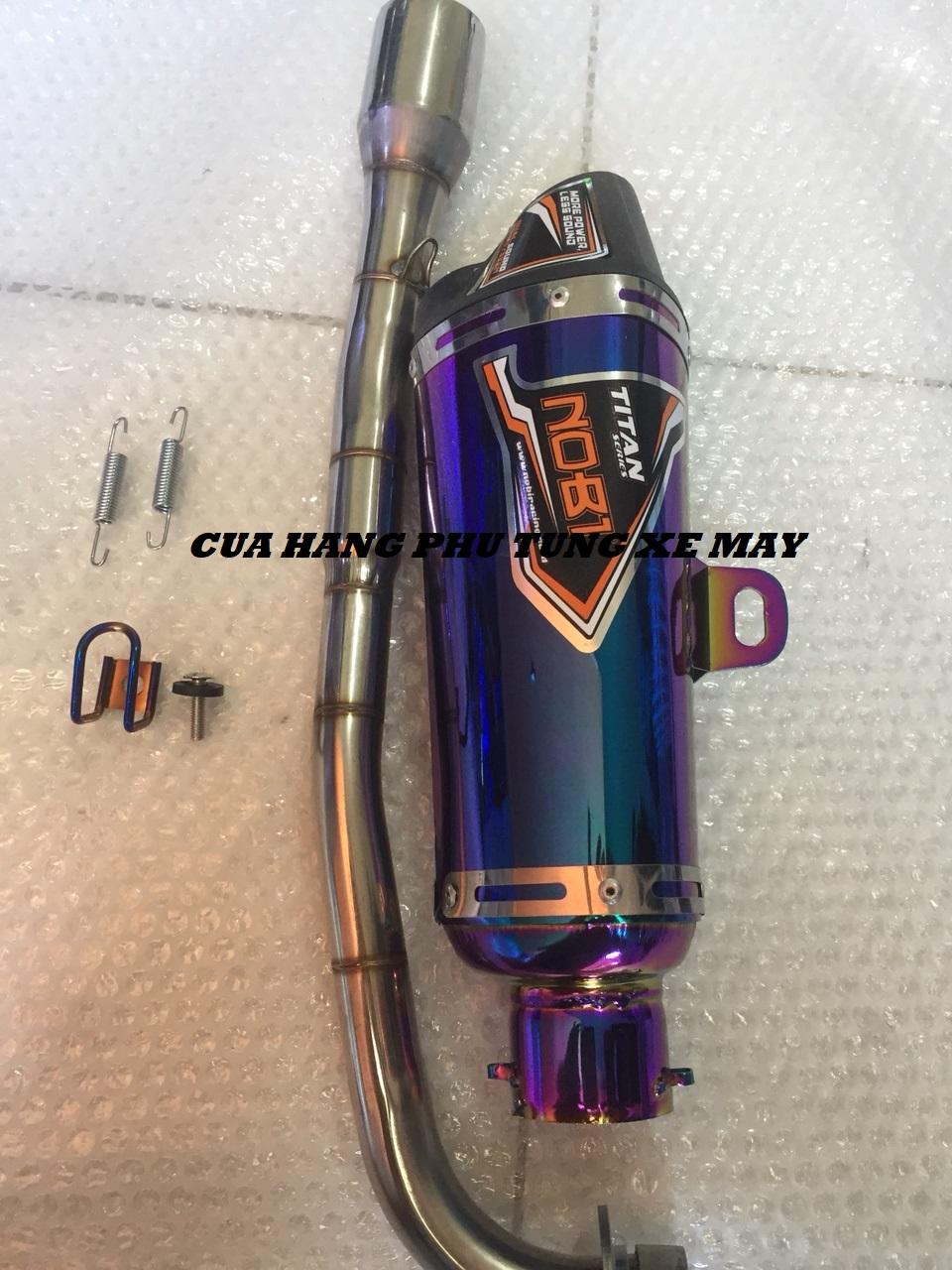 Pô Nobi 2 nòng gắn xe Wave, Dream, Sirius, Cub ( cổ inox )