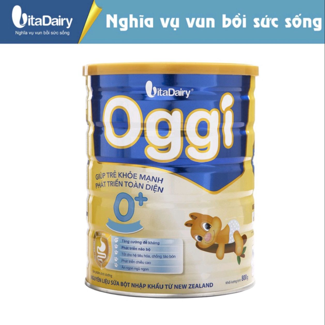 sữa bột oggi 0+ 900g cho bé 0-12 tháng