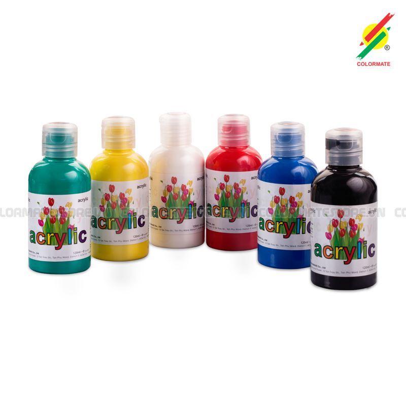 Bộ 6 chai màu vẽ ACRYLIC 120ml
