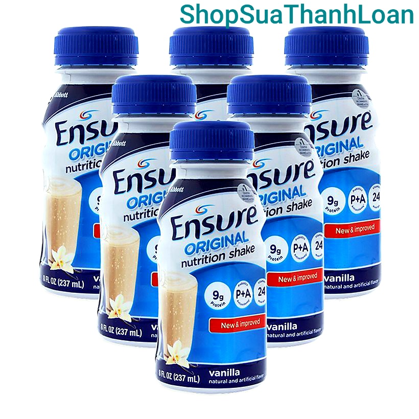(HSD T5-2026) Lốc 6 Chai Sữa Nước Ensure Original Vani (237ml).