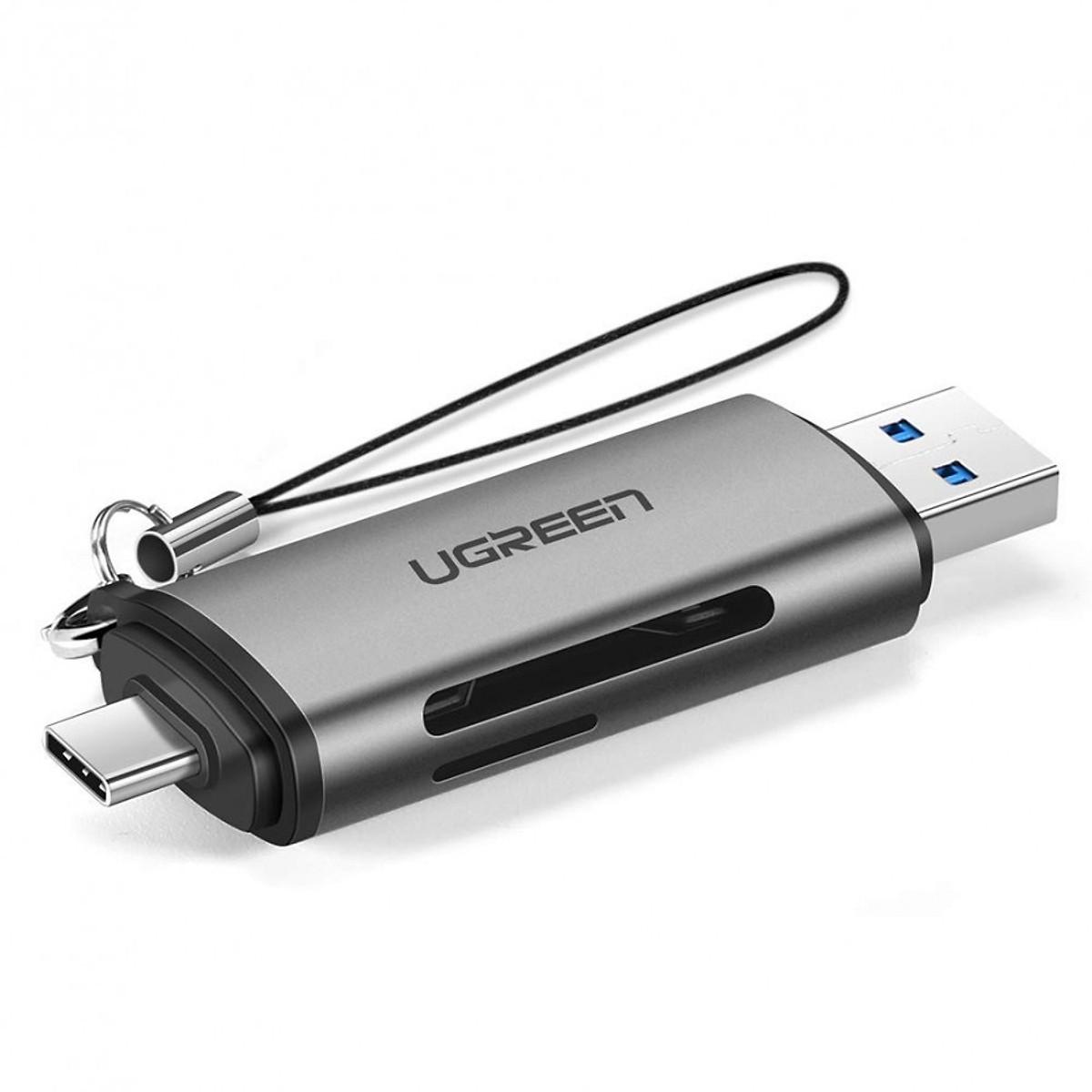Đầu đọc thẻ nhớ SD/TF chuẩn USB Type-C/USB 3.0 Ugreen 50706 Chính Hãng