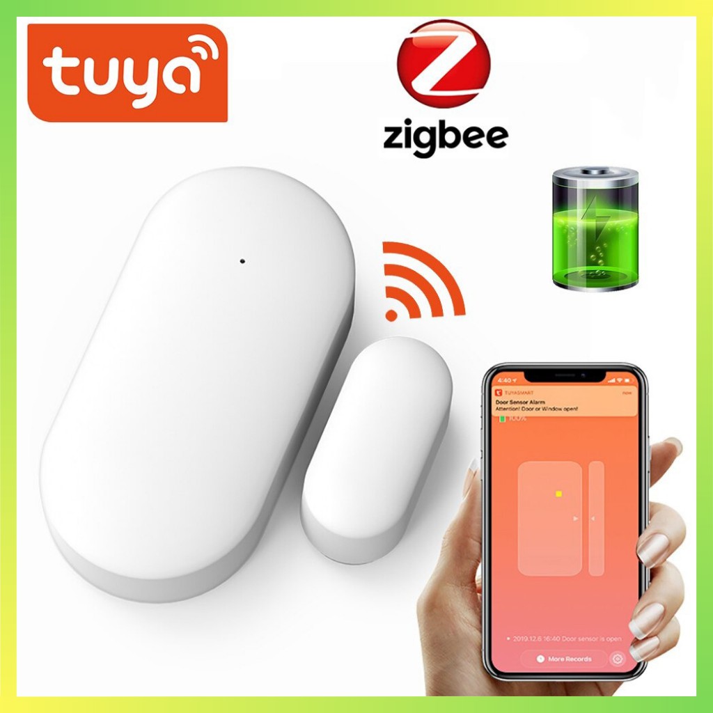 Cảm biến từ báo động mở cửa zigbee Tuya