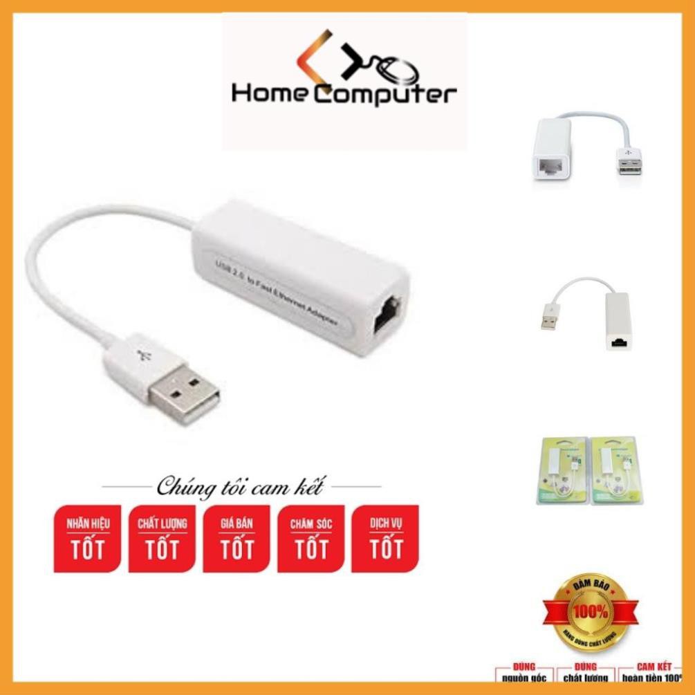 Cáp chuyển đổi usb ra lan, từ cổng usb ra cổng mạng.Bảo hành 6 tháng.Home Computer