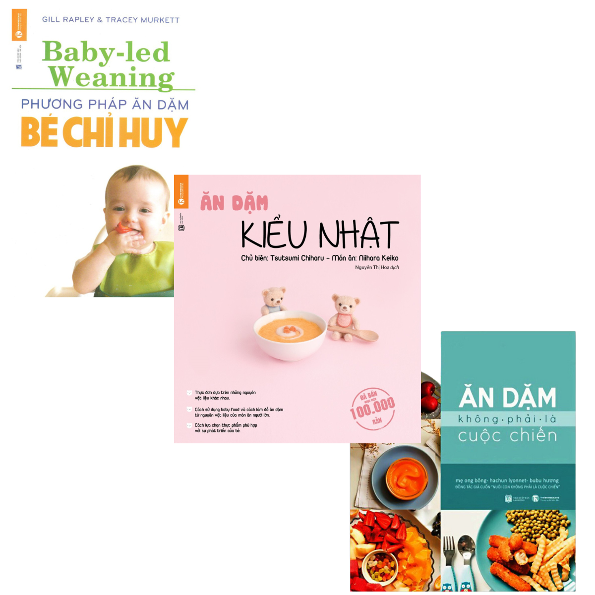 Sách - Combo 3 cuốn: Ăn dặm không phải cuộc chiến, Ăn dặm kiểu nhật, Ăn dặm bé chỉ huy