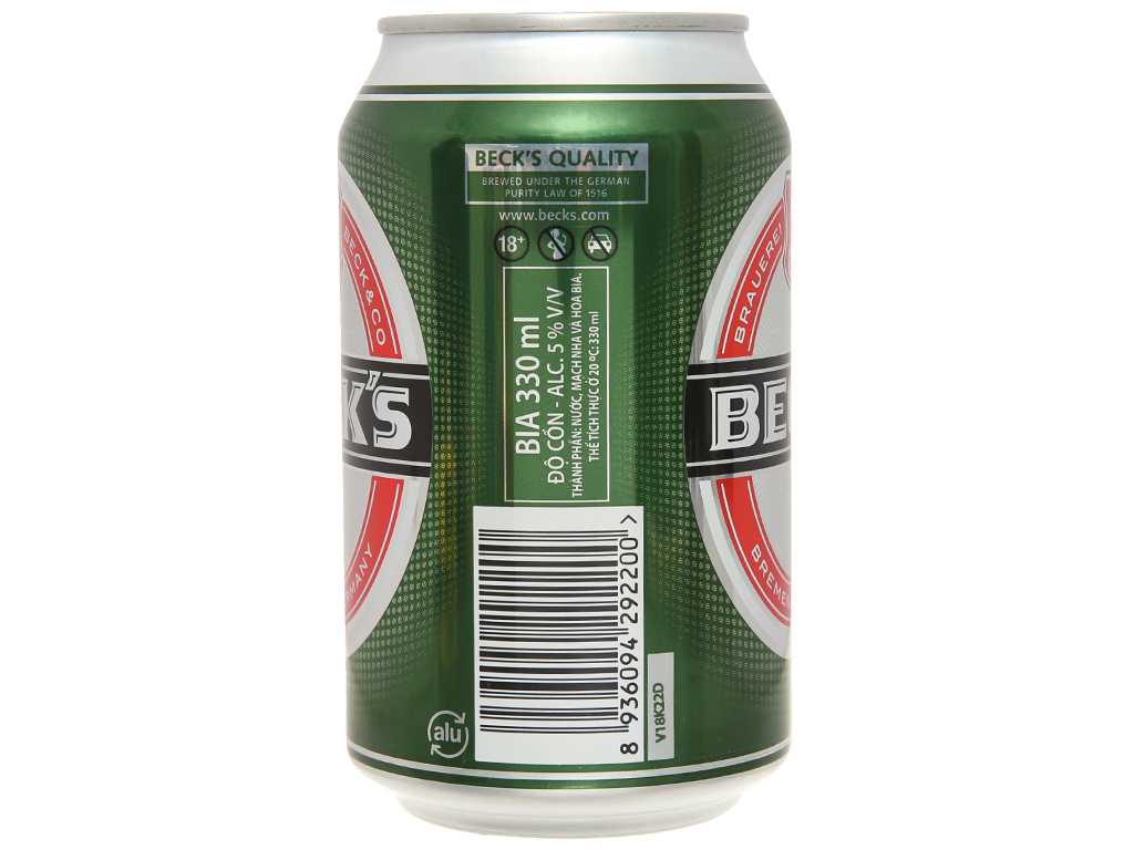 BIA BECK THÙNG 330ML 24 LON