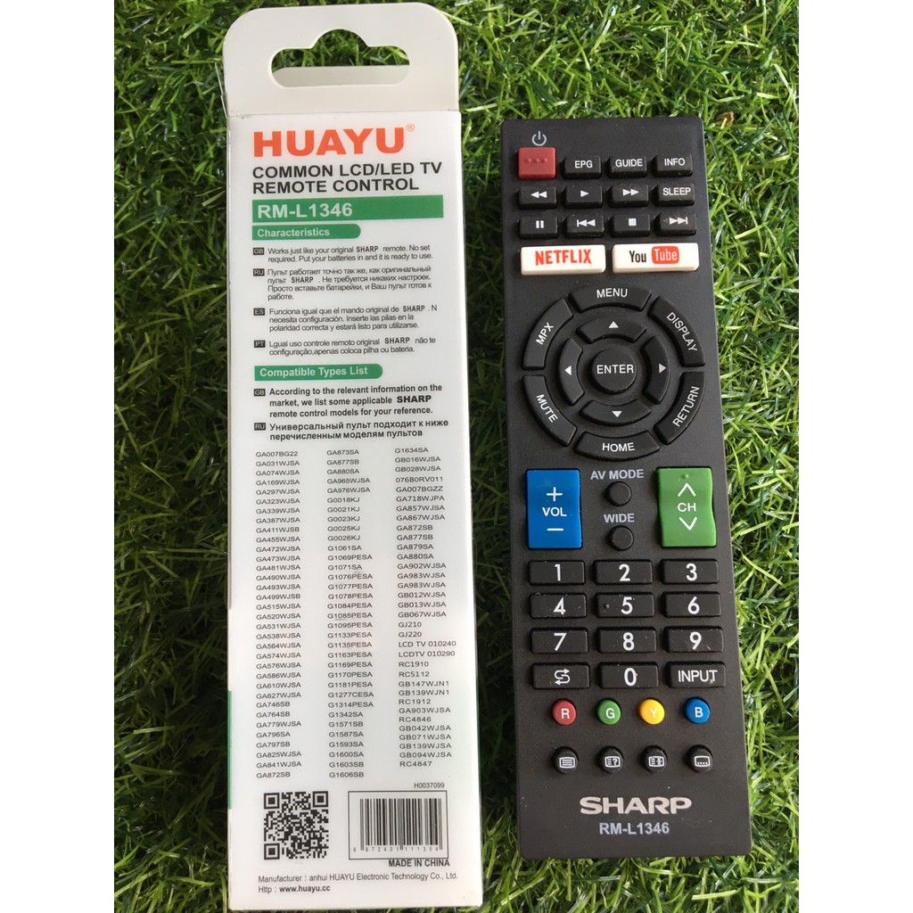 Điều khiển TV Sharp đa năng tất cả các dòng tivi Sharp LCDLEDSmart