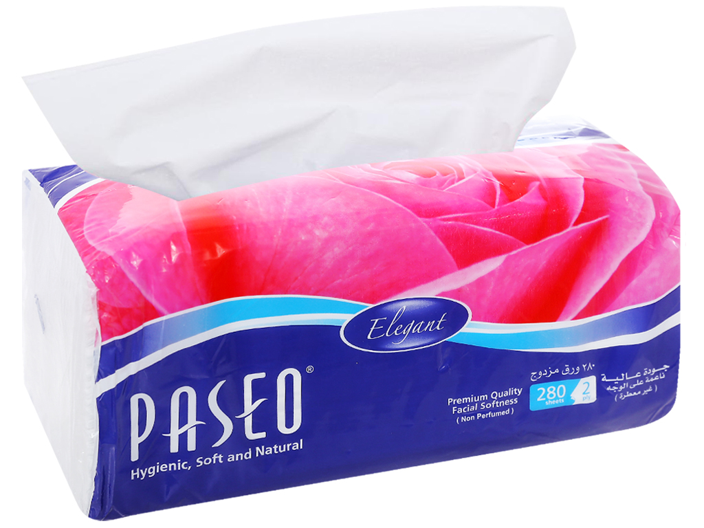 Combo 4 gói Khăn giấy thếp Paseo 280 tờ ( 2 lớp )