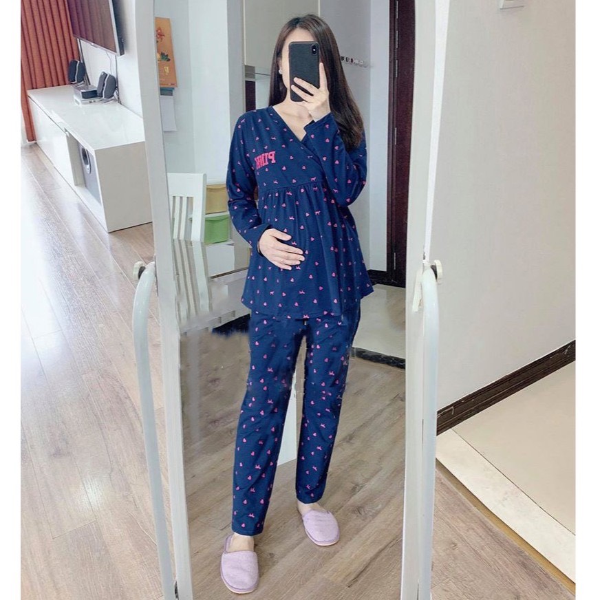 Bộ Đồ Dài Mặc Bầu & Sau Sinh Cho Con Bú